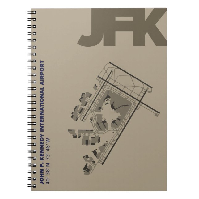 Caderno do diagrama do aeroporto de John F. (Frente)