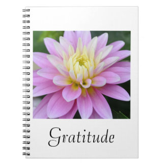Caderno do Diário da gratitude da dália