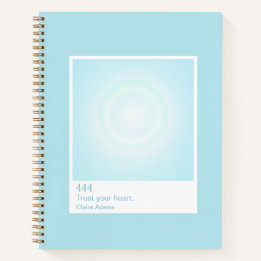 Caderno do Número do Anjo da Aura Azul Ciano