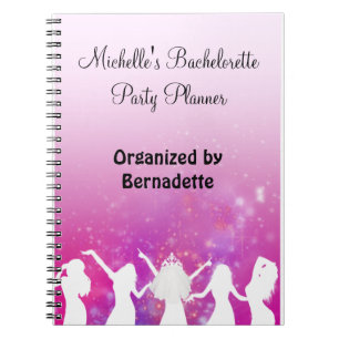 Caderno do planejador da festa de solteira dos