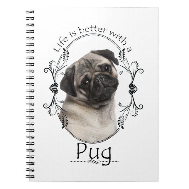 Caderno do Pug da vida melhor (Frente)