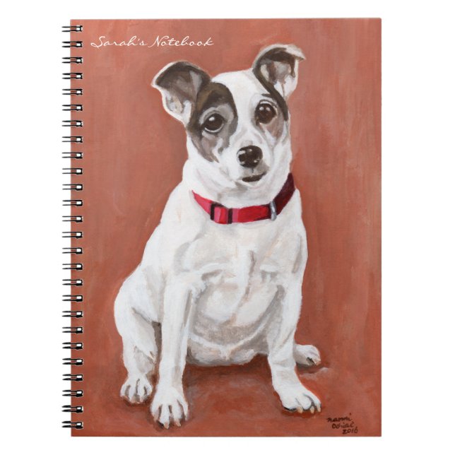 Caderno do retrato de Jack Russell Terrier (Frente)