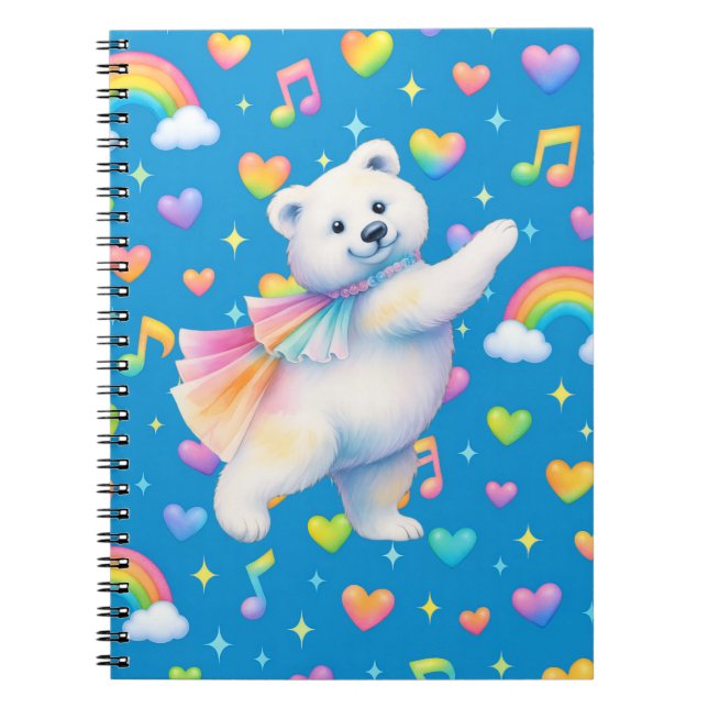 Caderno do Urso Polar Dançante Zarah (Frente)