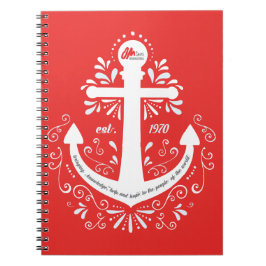 Caderno do vermelho da âncora de KHH
