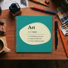 Caderno e Livro de Desenho no Estilo de Dicionário