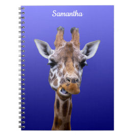 Caderno em espiral de girafa