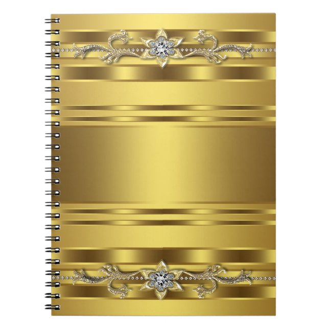 Caderno Empresarial Espiral Dourado (Frente)