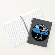 Caderno encadernado em capa dura com espiral de Ba
