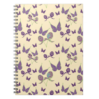 Caderno encadernado em espiral Butterfly Joy em Cr