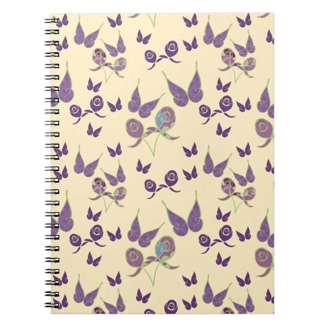 Caderno encadernado em espiral Butterfly Joy em Cr (Frente)