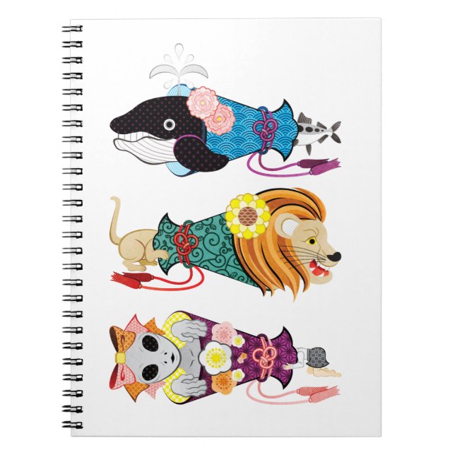 CADERNO ESPIRAL 動 物 メ ガ ン...魚 ホ  (・  ) (Frente)