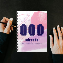 Caderno Espiral 000 Números de anjo Víblias altas com espírito sem