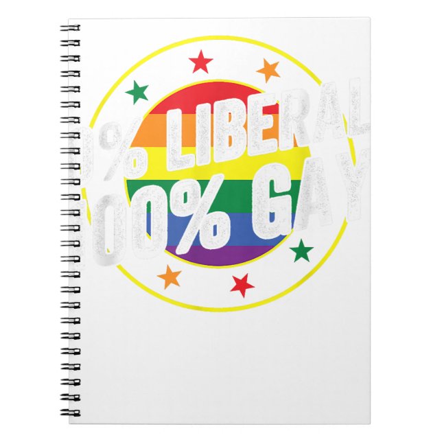 Caderno Espiral 0 Gay Liberal 100 LGBT Design para Conservadores (Frente)