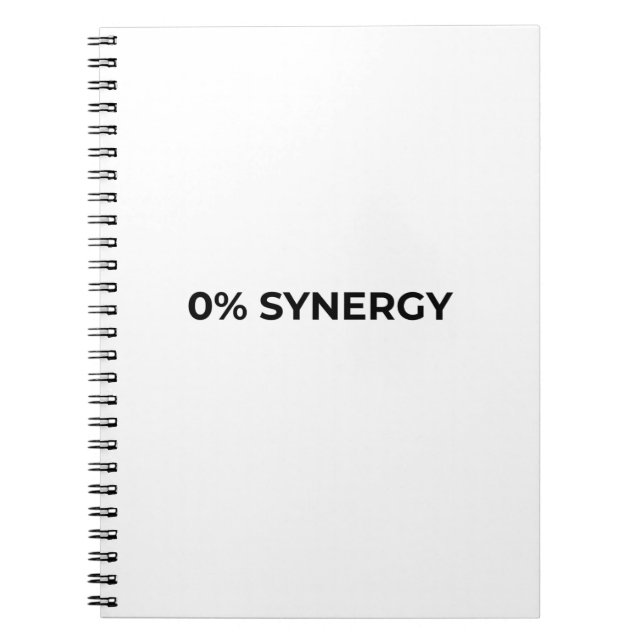 Caderno Espiral 0% Synergy Minimalist Professional Notebook (Frente)