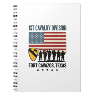 Caderno Espiral 1ª Divisão de Cavalaria Fort Hood Camisa Militar V