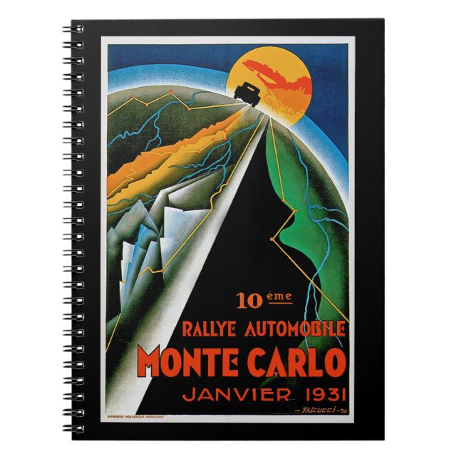 Caderno Espiral 10ª Rallye Automobile de Monte Carlo (Frente)