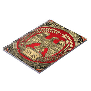 Caderno Espiral [100] Águia Imperial Romana Dourada