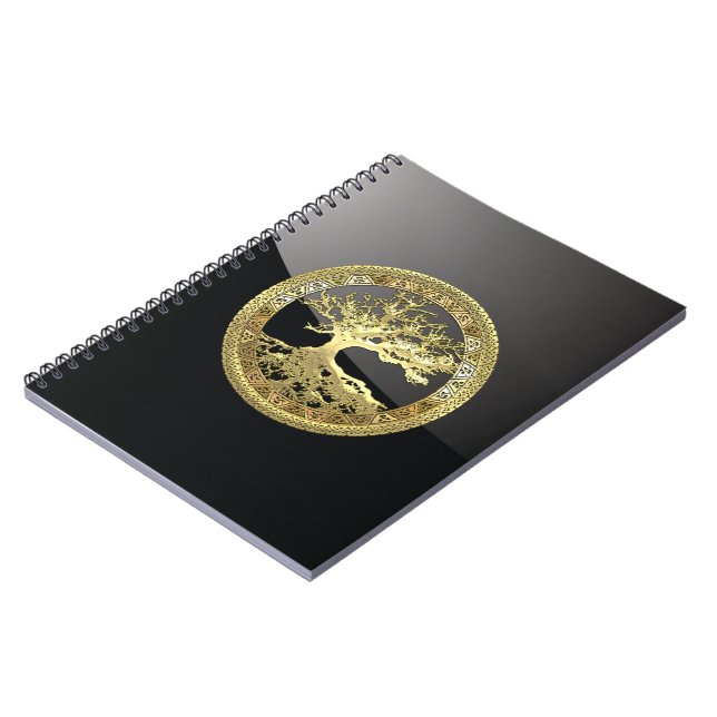 Caderno Espiral [100] Árvore Celta da Vida [Dourado] (Left Side)