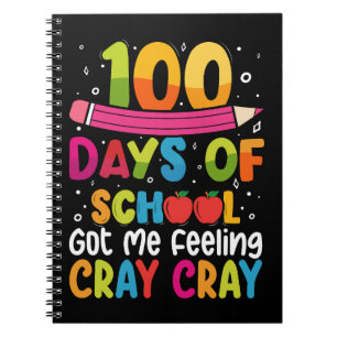 Caderno Espiral 100 Dias De Escola Me Fizeram Ficar Louco