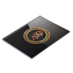 Caderno Espiral [100] Dragão chinês dourado Fucanglong