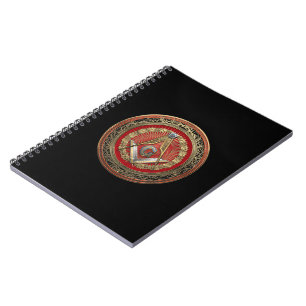 Caderno Espiral [100] Mestre Mason - Praça Dourada e bússolas
