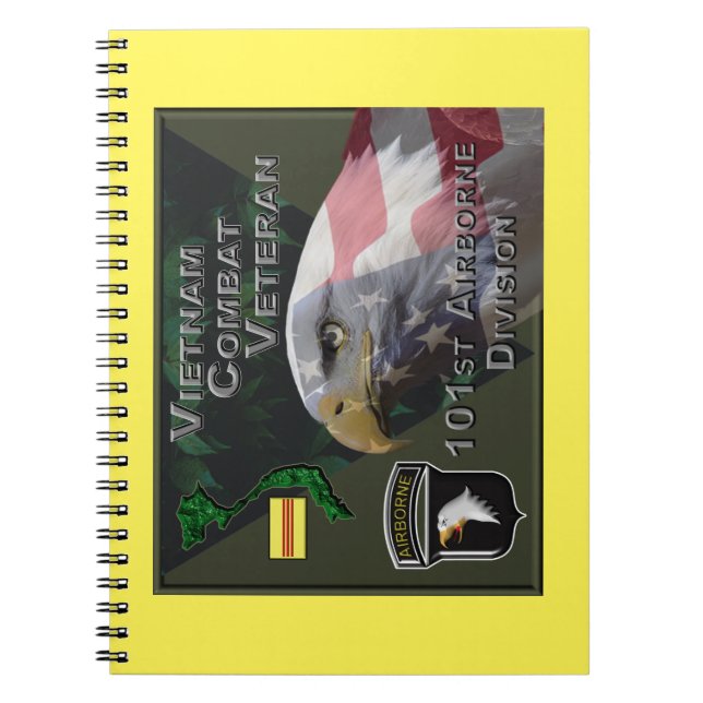 Caderno Espiral 1010Div rua Vietname Combat Veterano (Frente)