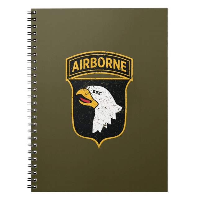 Caderno Espiral 1010Grunge da Divisão de Aeronaves "Eagles Gritant (Frente)