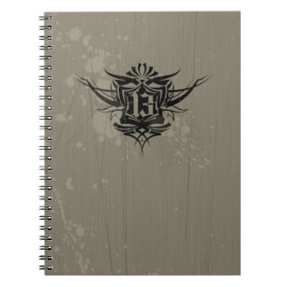 Caderno Espiral "13" tatuagem gótico