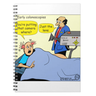 Caderno Espiral 1406 Cartoon de colonoscopia