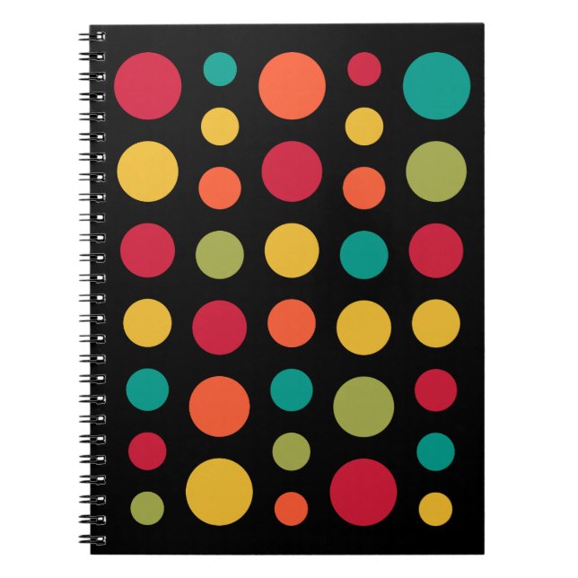 Caderno Espiral 180115 - Colors 02 - on Black (Cores 02 - a preto) (Frente)