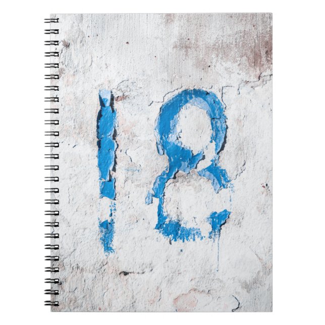 Caderno Espiral 18 texto na parede (Frente)