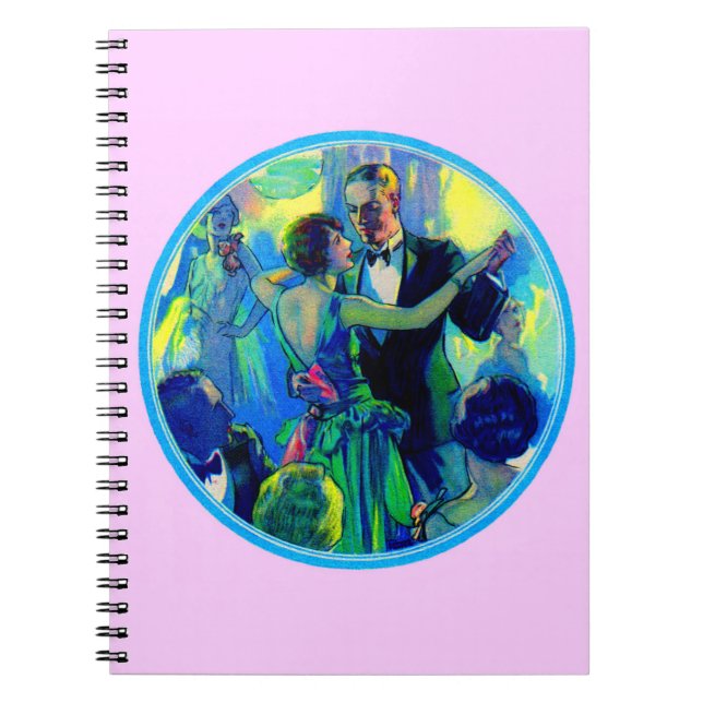 Caderno Espiral 1920 e cavalheiro no salão de dança (Frente)