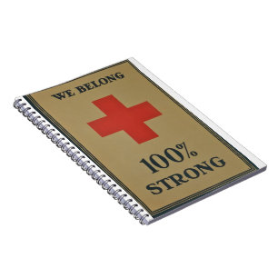 Caderno Espiral 1920 WI Cruz Vermelha "Somos 100% Fortes"
