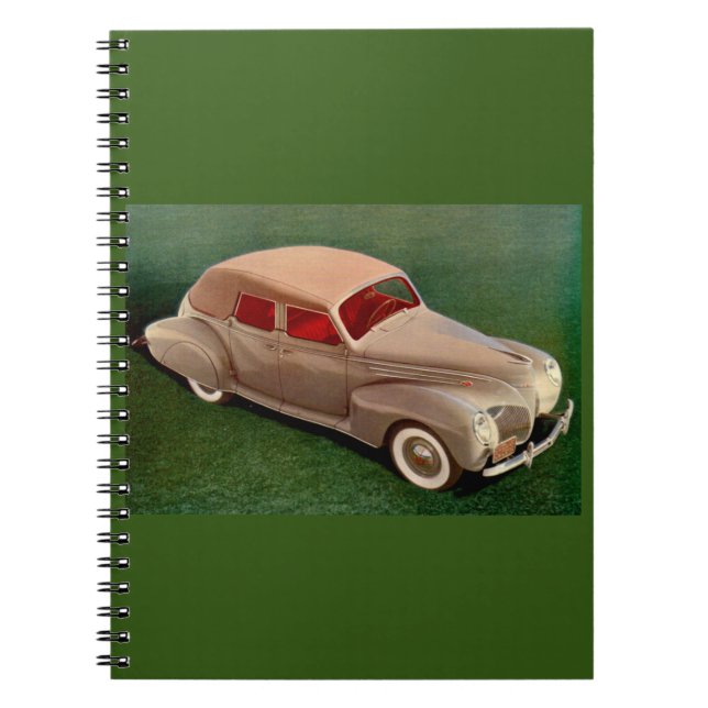 Caderno Espiral 1939 Lincoln Zephyr (Frente)