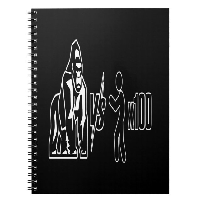 Caderno Espiral 1 Gorila Silverback vs 100 Humanos_3 (Frente)
