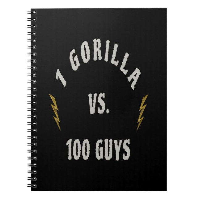 Caderno Espiral 1 Gorila vs. 100 Homens (Frente)