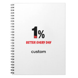 Caderno Espiral 1% Melhor Todos os Dias – Motivação para Progresso