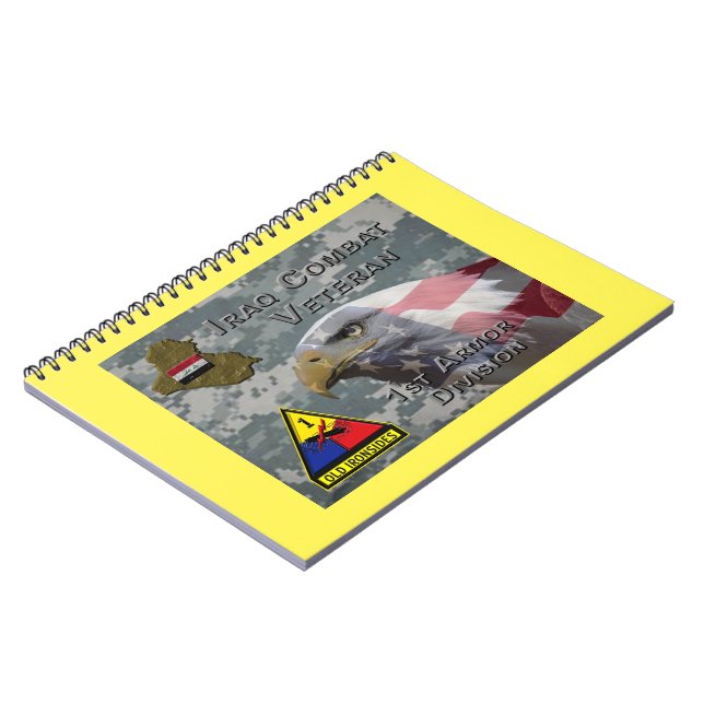 Caderno Espiral 1rua Armor Div Iraque Combat Veteran (Left Side)