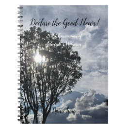 Caderno Espiral 2024 JW Convention sunlight with name