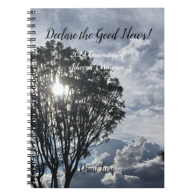 Caderno Espiral 2024 JW Convention sunlight with name  (Frente)