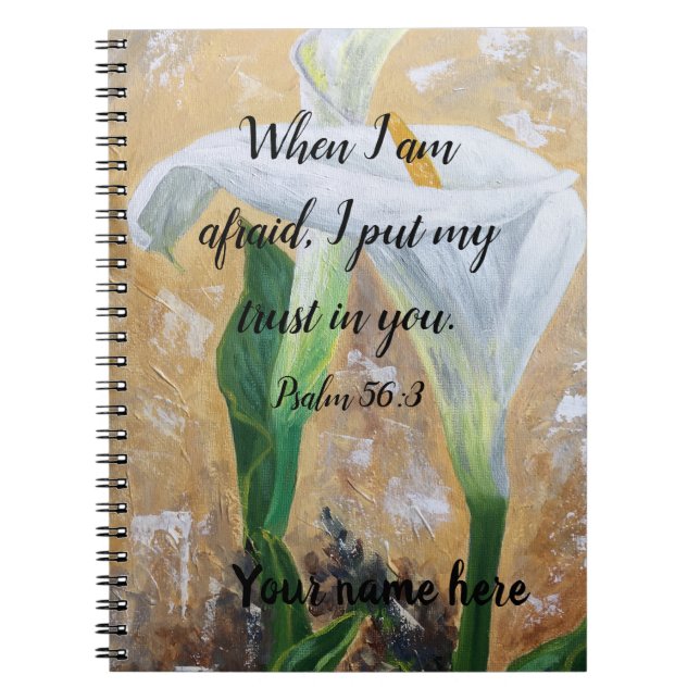 Caderno Espiral 2024 JW year text Psalm 56:3 (Frente)