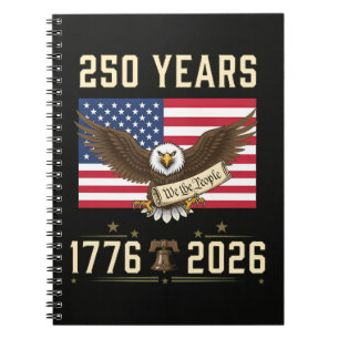 Caderno Espiral 250 Anos de Patrimônio Americano 1776 2026