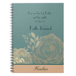 Caderno Espiral 2 Corinthians 5:7 Porque Vivemos Na Faith Sage Gre