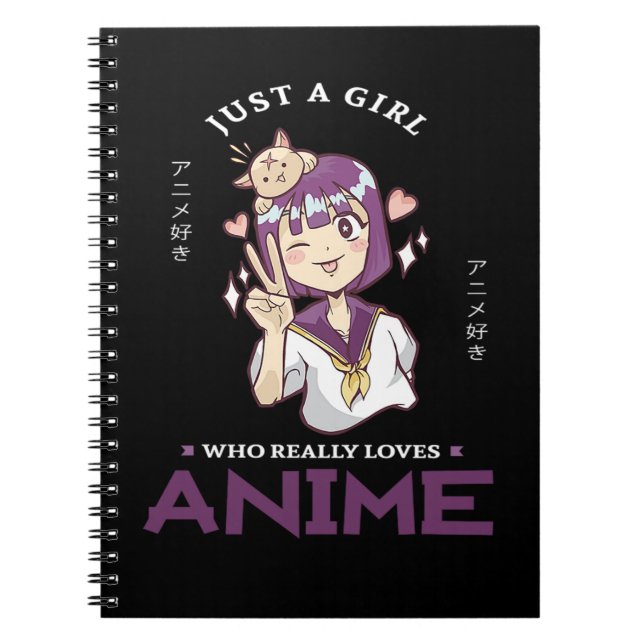 Caderno Espiral 31.Apenas Uma Menina Que Ama Mesmo Anime (Frente)