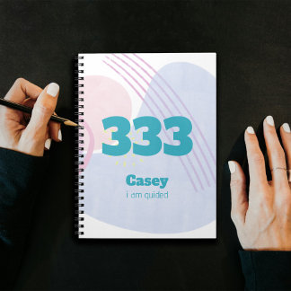 Caderno Espiral 333 Manifestação de Afirmação de Orientação de Anj