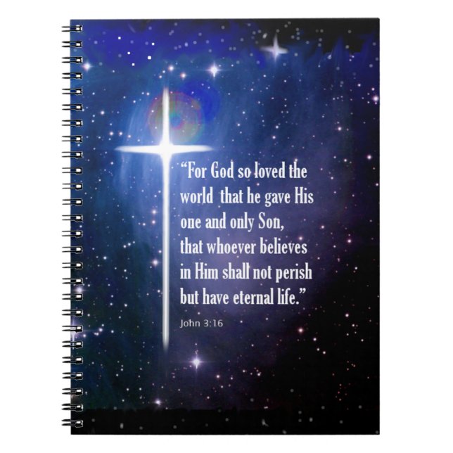 Caderno Espiral 3:16 de John (Frente)