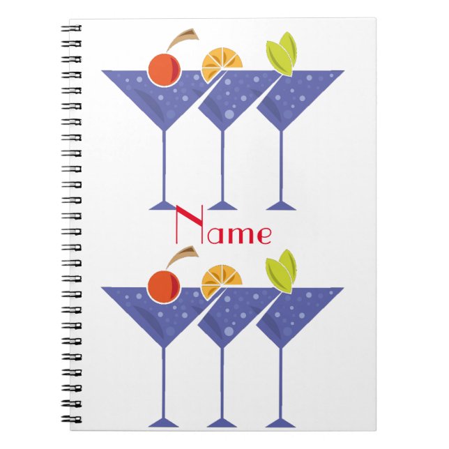 Caderno Espiral 3 Cocktails Martini Thunder_Cove (Frente)