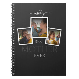 Caderno Espiral 3 Colagem de Fotos Dia das Mães Memorável Família