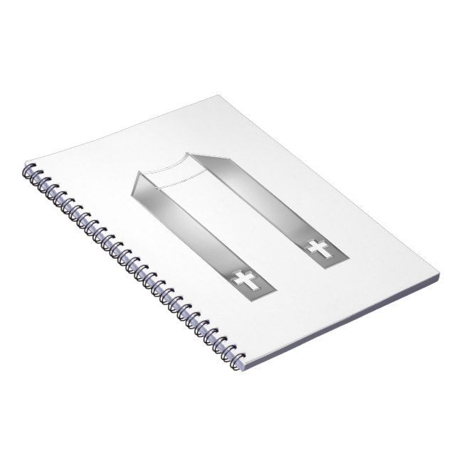 Caderno Espiral 3-D Olhe o furo do padre prateado (Lado Direito)