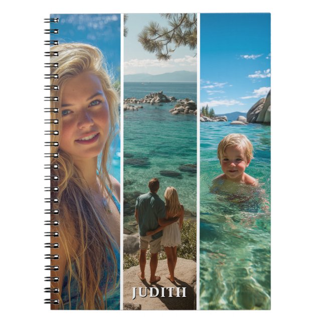 Caderno Espiral 3 Long Vertical Strip Boho Photo (Frente)